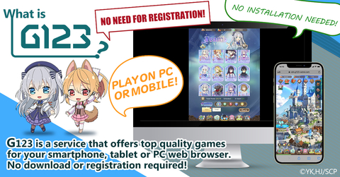 G123 is Japan’s leading HTML5 gaming service, providing high quality games based on popular Japanese anime franchises. G123’s exclusive games can be played on mobile, tablet or web browser, with no download or registration required. (Graphic: Business Wire)