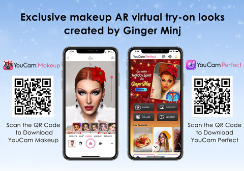 original YouCam Makeup launches exclusive AR virtual try-on effects featuring star of RuPaul’s Drag Race & RuPaul’s Drag Race All-Stars, Ginger Minj. (Graphic: Business Wire)