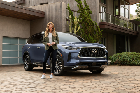 Broadcaster, entrepreneur and philanthropist Erin Andrews will “report” on the all-new 2022 INFINITI QX60 in an upcoming commercial called “INFINITI Unscripted with Erin Andrews” airing this month. (Photo: Business Wire)