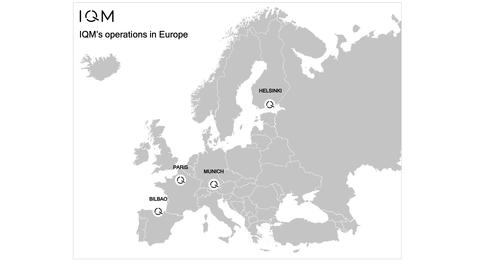 IQM's operations in Europe (Graphic: Business Wire)