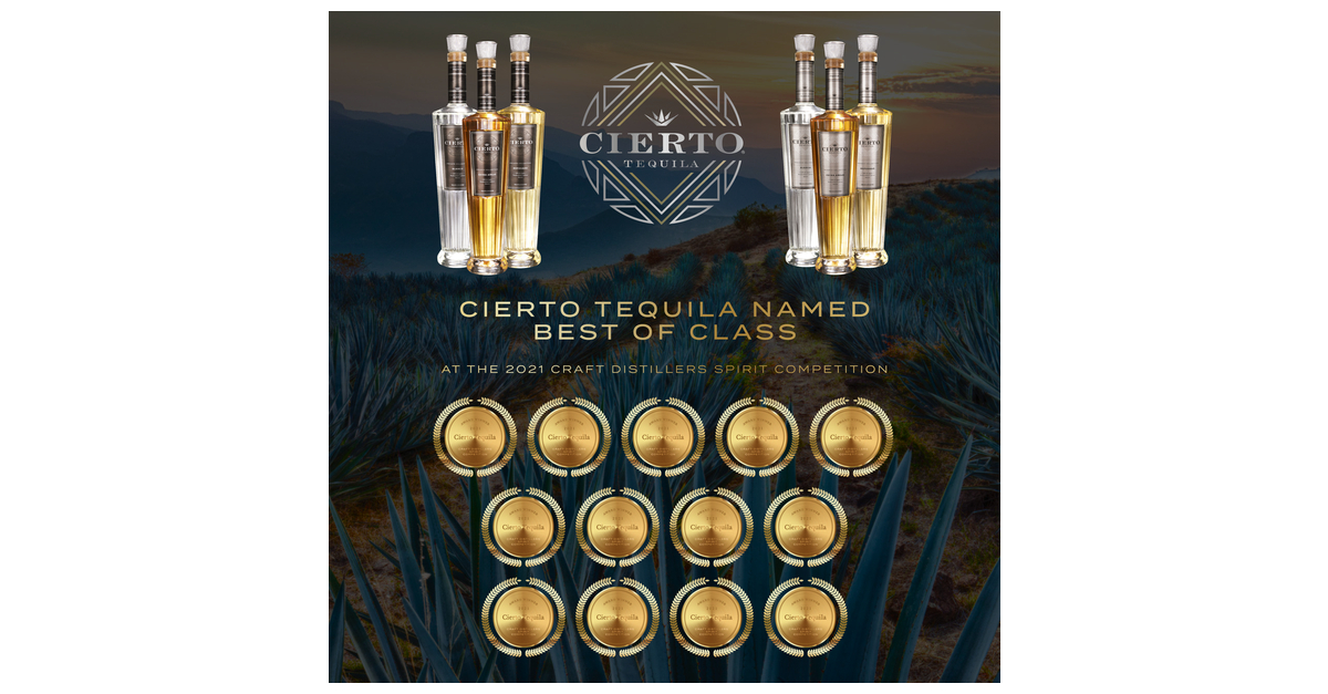 Cierto Tequila Named Best of Class at the 2021 Craft Distillers Spirit