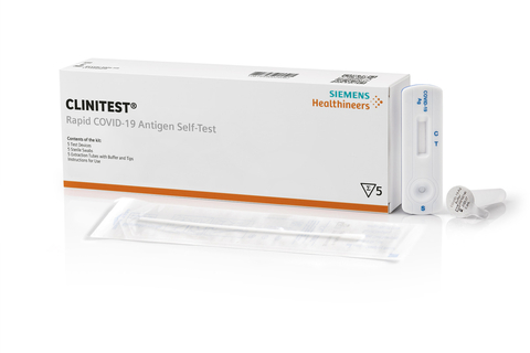 Siemens Healthineers announces FDA Emergency Use Authorization for CLINITEST® Rapid COVID-19 Antigen Self-Test for unsupervised self-testing for the SARS-CoV-2 virus by individuals age 14 and older (or adult-collected samples from individuals ages 2-13). The easy-to-use nasal swab test is intended to aid in the rapid detection of SARS-CoV-2 (the virus that causes COVID-19) and provides visually read test results in just 15 minutes. (Photo: Business Wire)