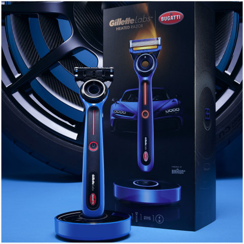 The GilletteLabs | Bugatti Special Edition Heated Razor is designed to elevate the grooming routine into an enjoyable, luxurious state of the art user experience.  (Photo: Business Wire)