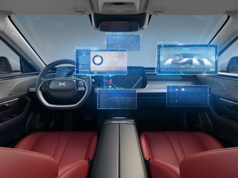 XPENG P7 smart cockpit (Photo: Business Wire)