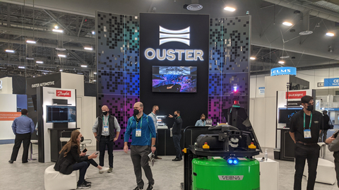 Ouster booth at CES 2022 (Photo: Business Wire)