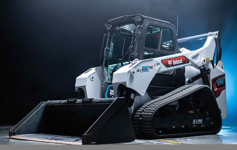 Bobcat T7X all-electric track loader (© Bobcat, used with permission, Source: Doosan Bobcat) The Bobcat logo, the colors of the Bobcat T76e, and other Bobcat product names referenced are trademarks of Bobcat Company in the United States and various other countries.