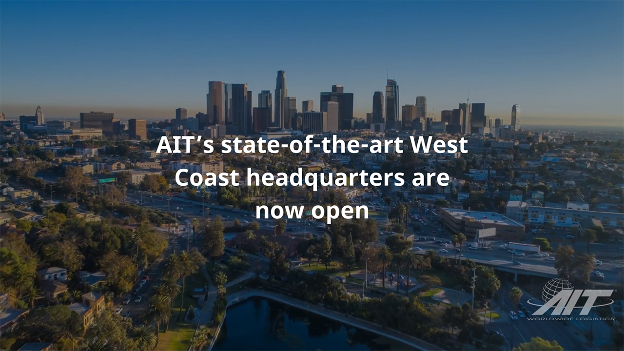 AIT's state-of-the-art West Coast headquarters are now open, featuring access to a full suite of supply chain solutions.