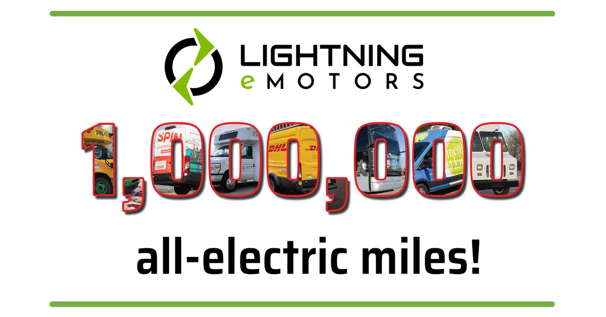 Lightning eMotors AllElectric Fleet Crosses 1 Million Mile Benchmark