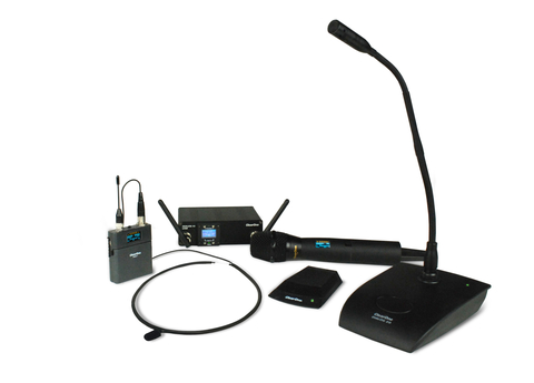 Add any DIALOG microphone for your preferred setting - Handheld, Boundary, and Gooseneck, plus Beltpack with Lanyard, Headset, or Lavalier. (Photo: Business Wire)