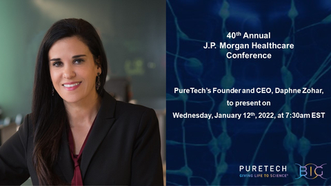 Daphne Zohar, Founder and Chief Executive Officer at PureTech, will present at the 40th Annual J.P. Morgan Healthcare Conference on Wednesday, January 12, 2022, at 7:30am EST. (Photo: Business Wire)