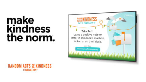 Rise Vision Helps Schools Use Digital Signage to Make Kindness the Norm (Graphic: Business Wire)