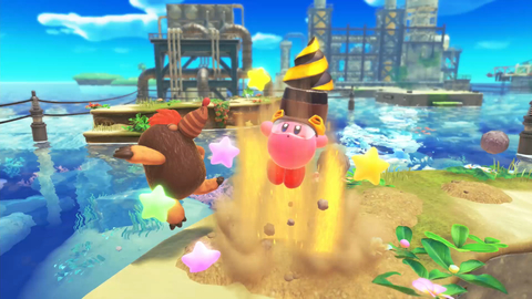 In the Kirby and the Forgotten Land game, join the powerful and cute hero, Kirby, as he gains new abilities in a 3D platforming adventure, launching for the Nintendo Switch system on March 25. (Photo: Business Wire)