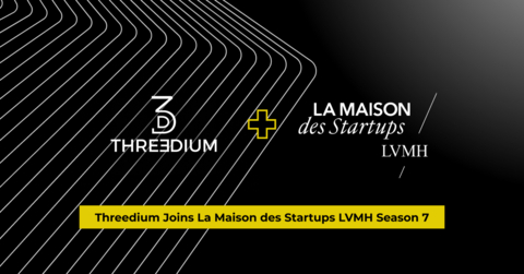 Today, Threedium announced their participation in La Maison des Startups LVMH, an accelerator program created by LVMH Moët Hennessy Louis Vuitton (LVMH). Threedium has collaborated with several of the LVMH brands including Dior, Fendi, Bulgari and Celine to provide 3D solutions for their luxury goods. (Graphic: Business Wire)