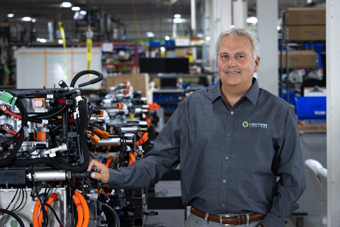 Brain Barron heads Lightning eMotors' manufacturing and vehicle assembly operations. (Photo: Lightning eMotors / D. Bennett)
