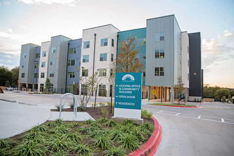 original Construction of the $27.5 million, 88-unit Laurel Creek affordable housing apartment development in North Austin is nearly complete. (Photo: Business Wire)