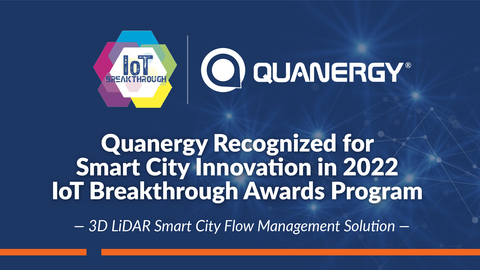 Quanergy wins SmartCity Innovation of the Year Award in 2022 from IoT Breakthrough Awards Program (Graphic: Business Wire)