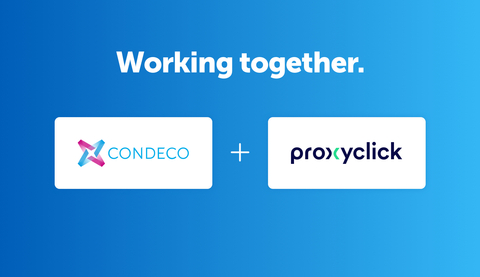 Working together. Condeco + proxyclick (Graphic: Business Wire)