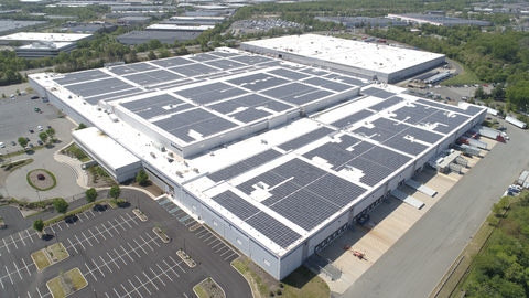 Iron Mountain's New Jersey data center facility, NJE-1, has a full solar panel array that generates about 6MW of onsite renewable energy (Photo: Business Wire)