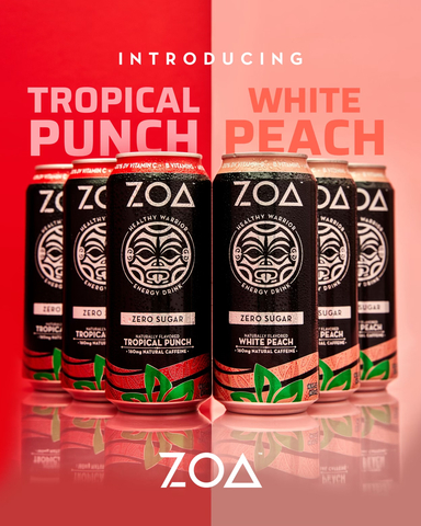 ZOA's new flavors include Tropical Punch and White Peach (Photo: Business Wire)