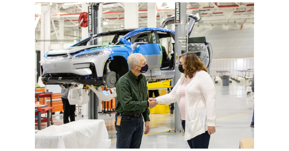Faraday Future Welcomes New Hanford, California Mayor Diane Sharp to its Local Production Facility Where it Will Build the New Ultimate Intelligent Techluxury FF 91 EV