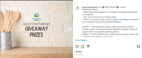 Don't ditch the New Year’s Resolution! Panorama Organic Grass-Fed Meats® is helping with incentives, contests, recipes, shopping lists and more with the second annual #GrassfedChallenge. (Graphic: Business Wire)