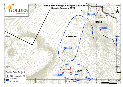 Figure 2: Sarita Este project surface map and completed drill-holes (Graphic: Business Wire)