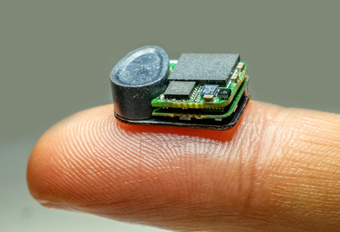 Pictured is a second generation version of the wireless neuromodulation implantable mouse stimulator developed at the Feinstein Institutes. (Credit: Feinstein Institutes)
