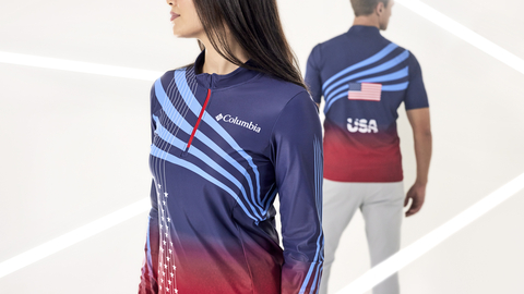 The men’s and women’s USA Curling jerseys for the 2022 Winter Olympics feature Columbia technologies and aesthetics designed to capture the energy and national pride behind this growing sport. (Photo: Business Wire)