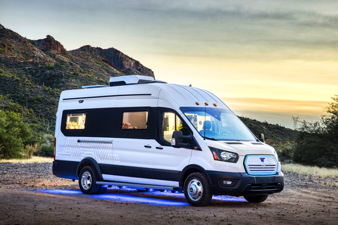 Winnebago Industries’ e-RV Concept vehicle is powered by Lightning eMotors’ zero-emission electric power train (Photo: Winnebago Industries)