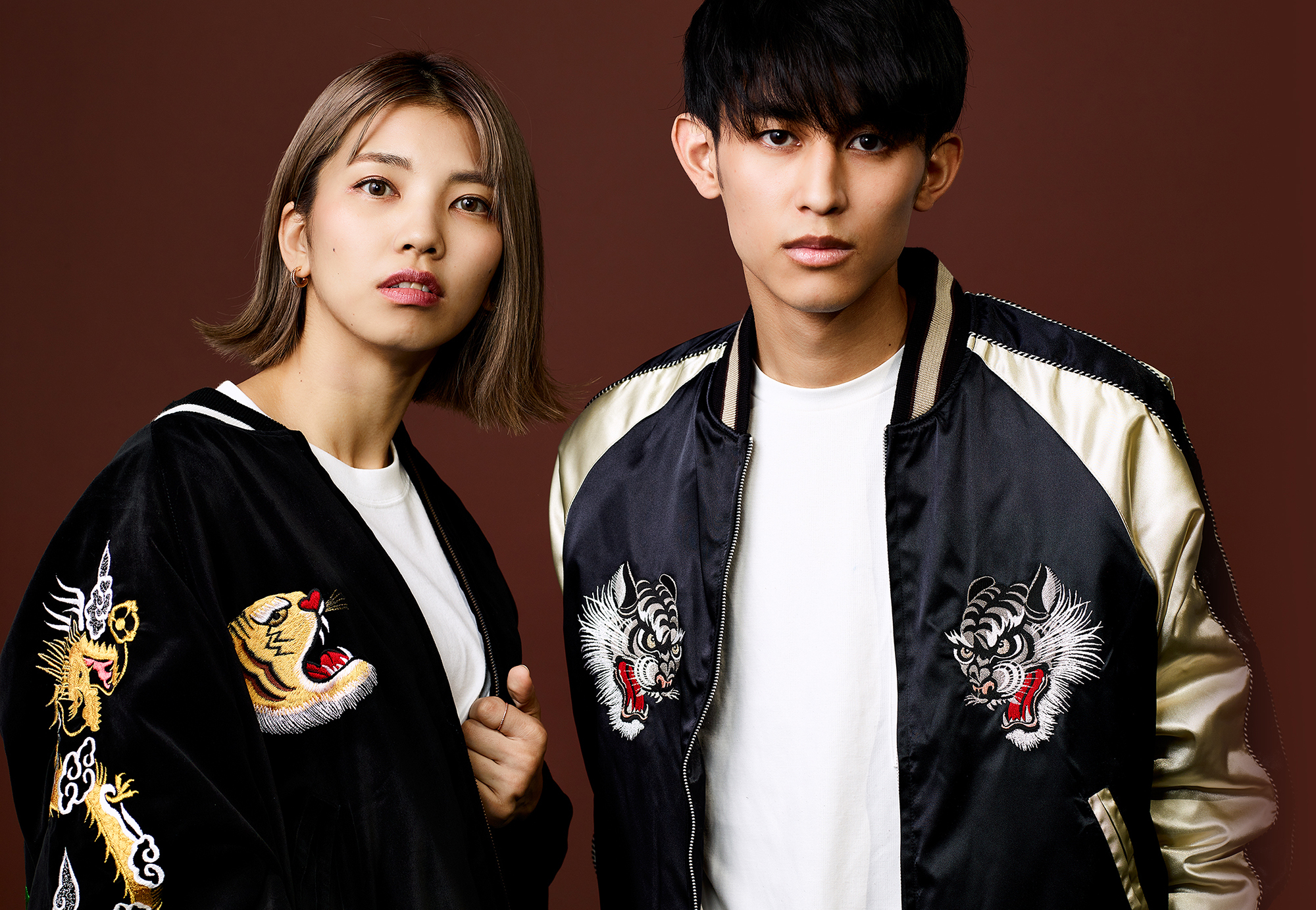 Wolf Embroidered Bomber Jacket | Japanese Temple