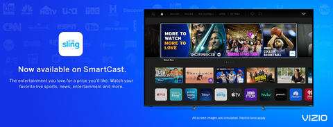 SLING TV® is Now Available on VIZIO SmartCast® (Photo: Business Wire)