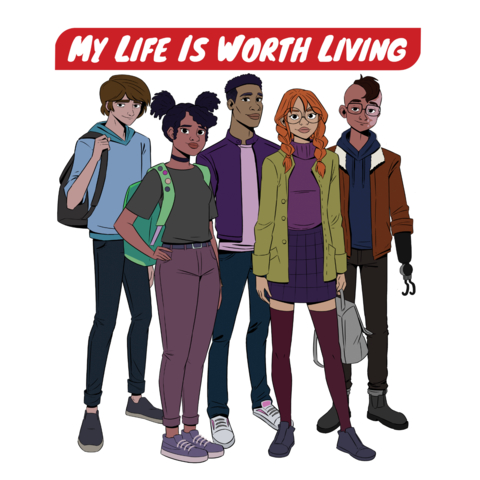 My Life is Worth Living is the first animated series about teen mental health and models positive, research-based mental wellness skills for young people and ways for the loved ones in their lives to offer support. (Photo: Business Wire)