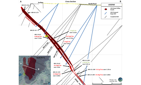 Cross Section Map - Moosehead Gold Project (Graphic: Business Wire)