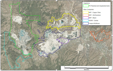 Figure 1 – Pinto Valley District Map, Pinto Valley and Carlota are the only producing mines in the District (Photo: Business Wire)