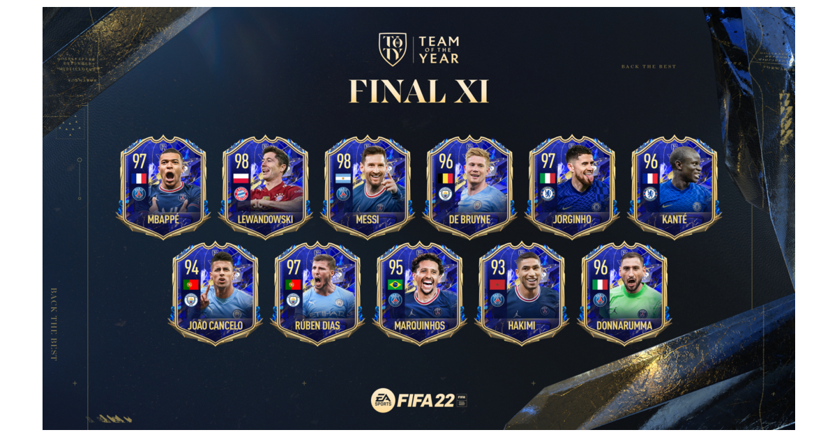 Electronic Arts - EA SPORTS Announces FIFA 22 Team Of The Year as Voted on  by Fans