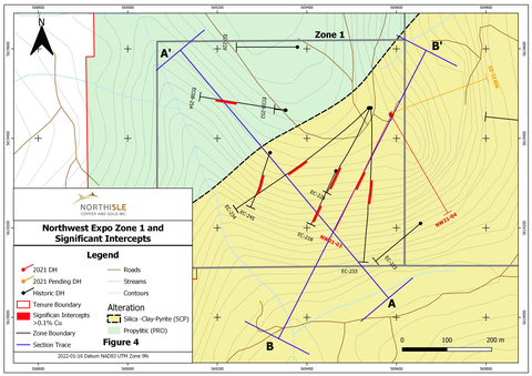 Figure 4: Zone 1 Drill Holes and Significant Intercepts. (Graphic: Business Wire)