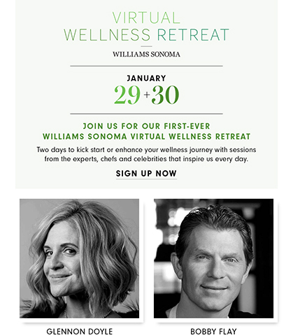 Williams Sonoma Virtual Wellness Retreat (Graphic: Business Wire)