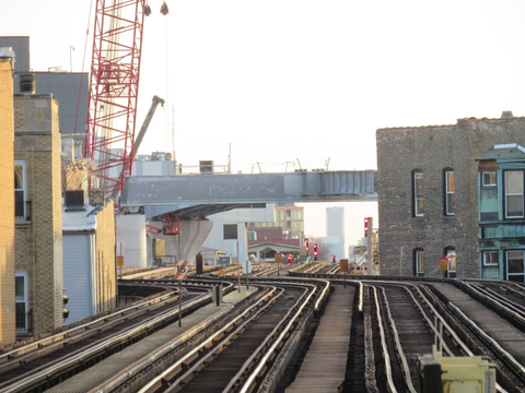 The Fluor joint venture team began reconstruction to straighten the North Main bend today on the Red & Purple Line Modernization project for CTA in Chicago. (Photo: Business Wire)