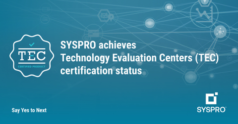 To attain certified status, SYSPRO completed a product demonstration session and benchmarking analysis, covering the main functional areas of the SYSPRO ERP solution as well as other features such as user experience, interface, and workflow. (Graphic: Business Wire)