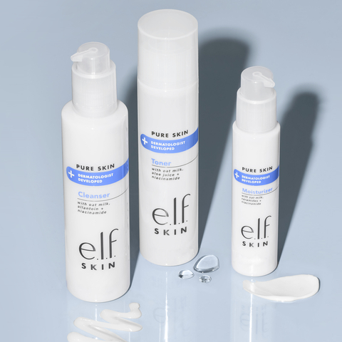 e.l.f. Cosmetics, clean beauty at squeaky-clean prices. Launches a new derm-developed, fragrance-free, clean, vegan and cruelty-free skincare collection, Pure Skin. (Photo: Business Wire)