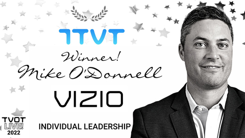 VIZIO’s CRO Honored with ITVT Award for Leadership in Interactive and Multiplatform Television (Graphic: Business Wire)