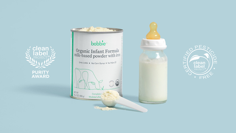 Bobbie is proud to bring together top quality ingredients and partners to create an unprecedented organic, Clean Label Project certified infant formula. (Photo: Business Wire)