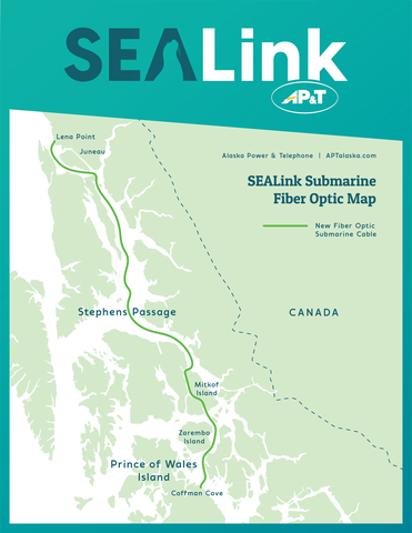 The SEALink Fiber Optic project will provide connectivity between Prince of Wales Island and Juneau. (Graphic: Business Wire)