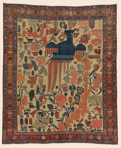 This Persian Bakshaish "Phoenix" Rug, ca. 1825, measures 5' 7" x 6' 5" and was among the elite-level rugs sold by Claremont Rug Company in 2021. (Photo: Business Wire)