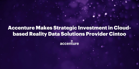 Accenture Makes Strategic Investment in Cloud-based Reality Data Solutions Provider Cintoo (Photo: Business Wire)