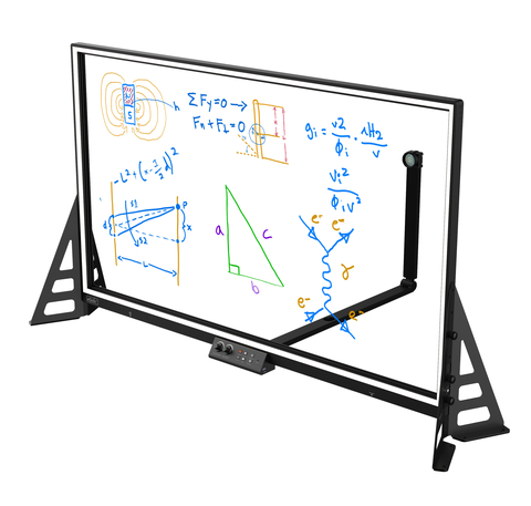 eGlass is the world’s first transparent lightboard with a built-in camera to record and flip the image, enabling teachers to have both their face and writing in the same frame. (Photo: Business Wire)