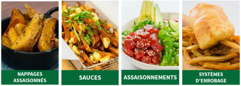 original NAPPAGES ASSAISONÉS, SAUCES, ASSAISONNEMENTS, SYSTÈMES D'ENROBAGE (Photo: Business Wire)