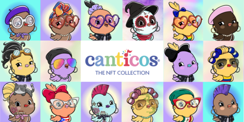 The Canticos NFTs will launch in February 2022 by award-winning artist Susie Jaramillo (Graphic: Business Wire)