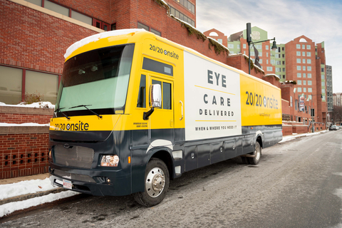 20/20 Onsite's new design and branding wrapped around their newest Mobile Vision Clinic. (Photo: Business Wire)