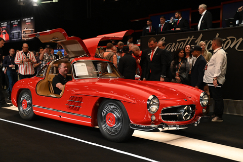original 1955 Mercedes-Benz 300SL Gullwing (Lot #1415) sold during the Barrett-Jackson 2022 Scottsdale Auction (Photo: Business Wire)